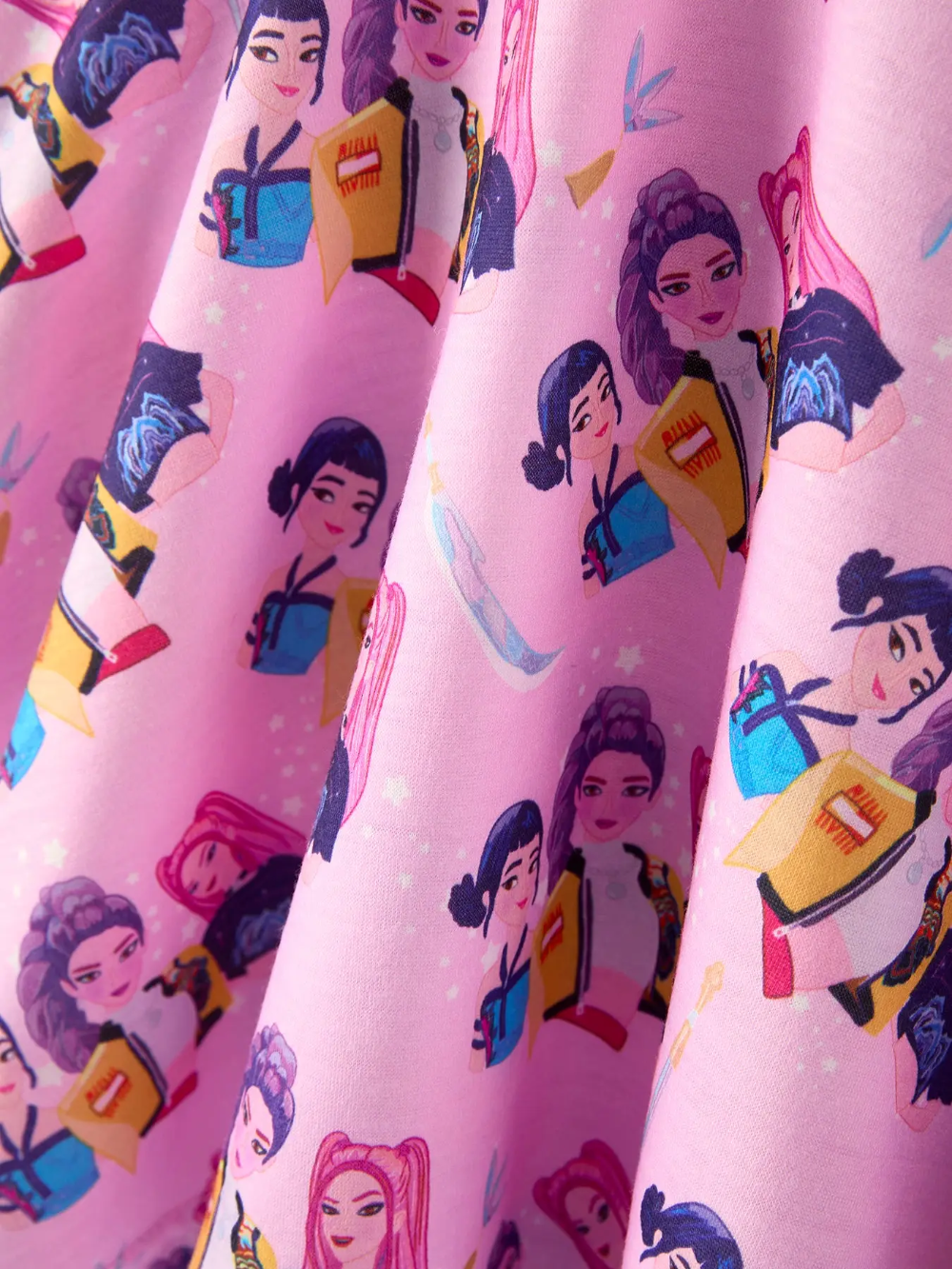 Pink Star Kpop Twirl Dress|7263