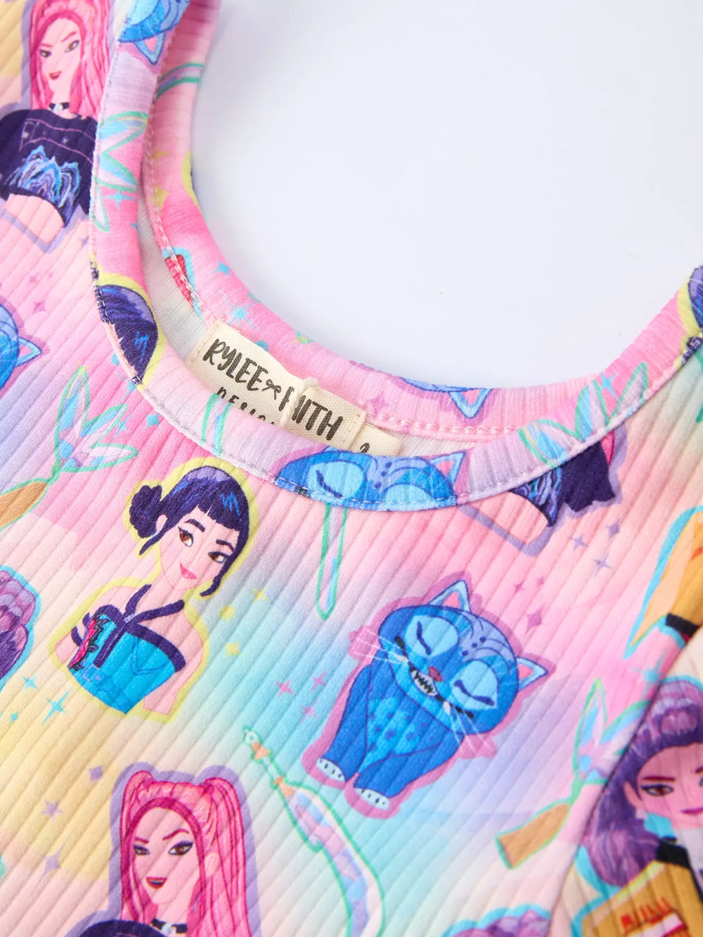 Colorful Kpop Star Twirl Dress|7270
