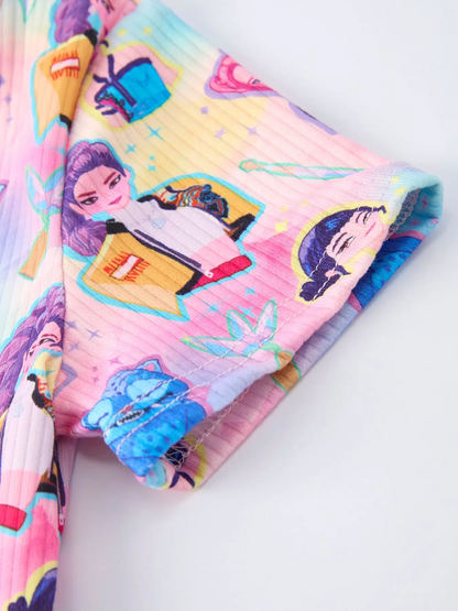 Colorful Kpop Star Twirl Dress|7271