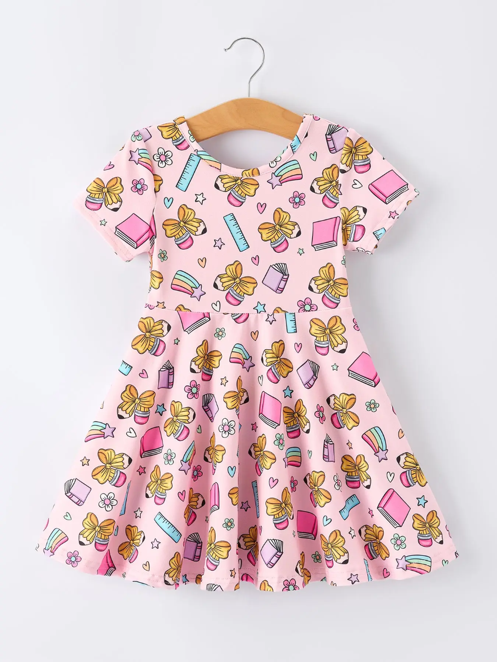 Back To School Rainbow Twirl Dress|7559