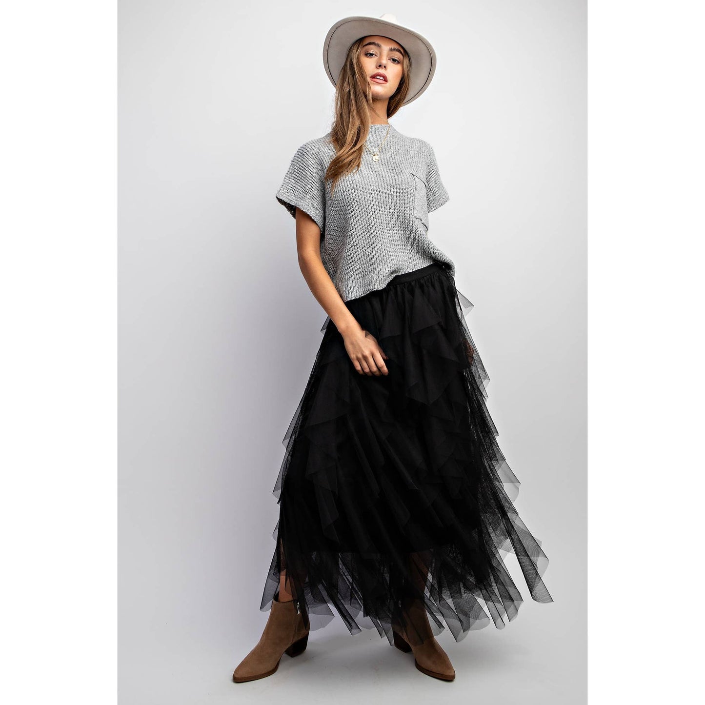 Cascading Tulle Skirt