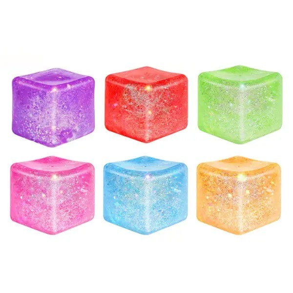 Glitter Sugar Cube Squishy Stress Ball|8016