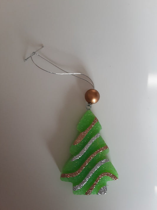 CAR FRESHIE-TREE GLD SIL GLITTER|1758