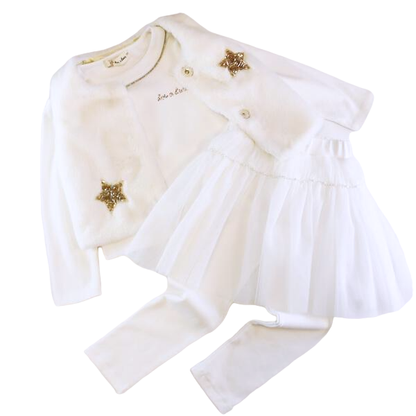Sequin Star Furry Vest