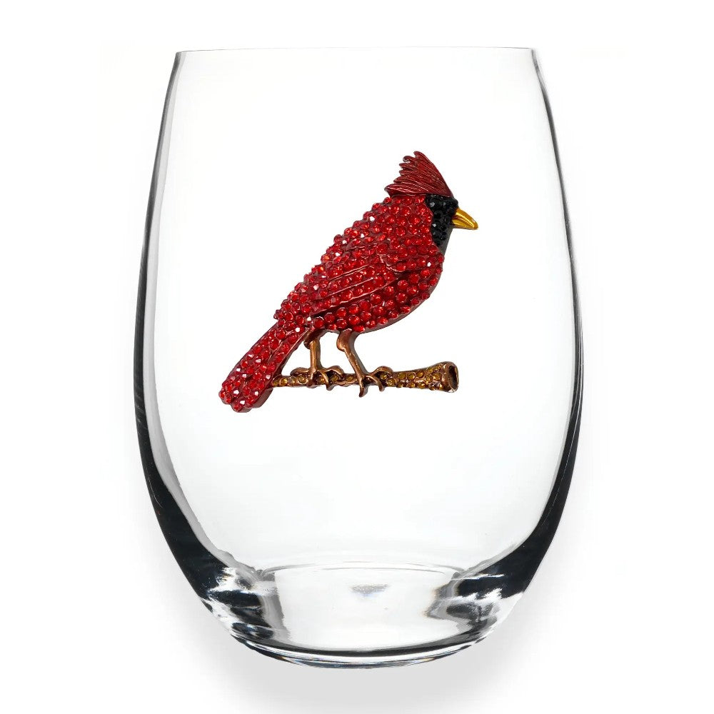 Cardinal Jeweled Stemless Wine Glass|9201
