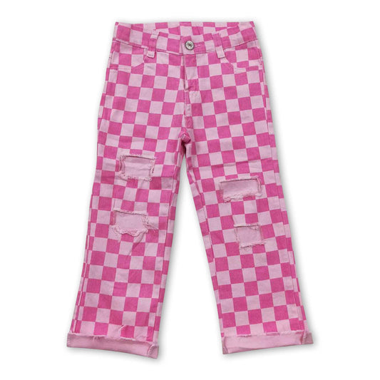 Pretty in Pink Check Pants