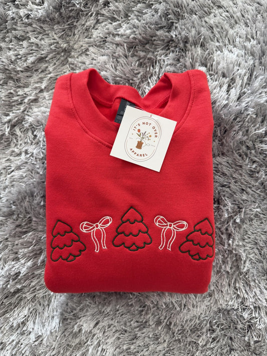 Christmas Trees & Bows Sweatshirt|2163