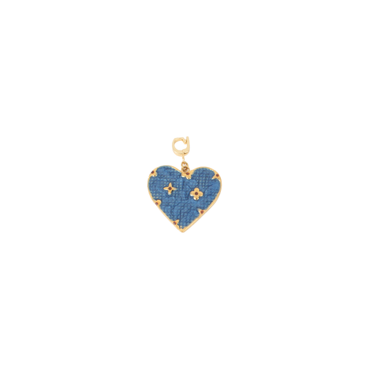 Denim Heart Charm|1419