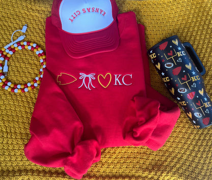 KC Embroidered Crewneck Sweatshirt