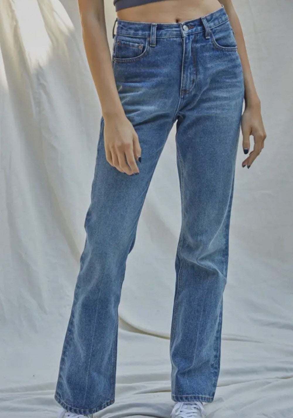 100% cotton denim bootcut jeans|744