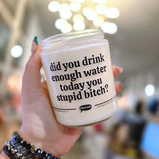 Did You Drink Enough Water Today You Stupid Bitch Candle