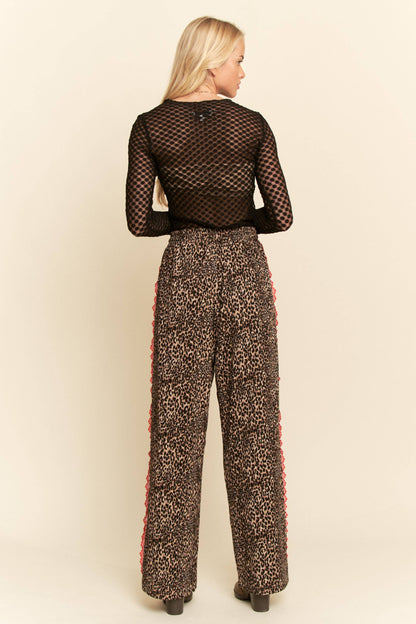 The Lacey Leopard Ribbon Pants