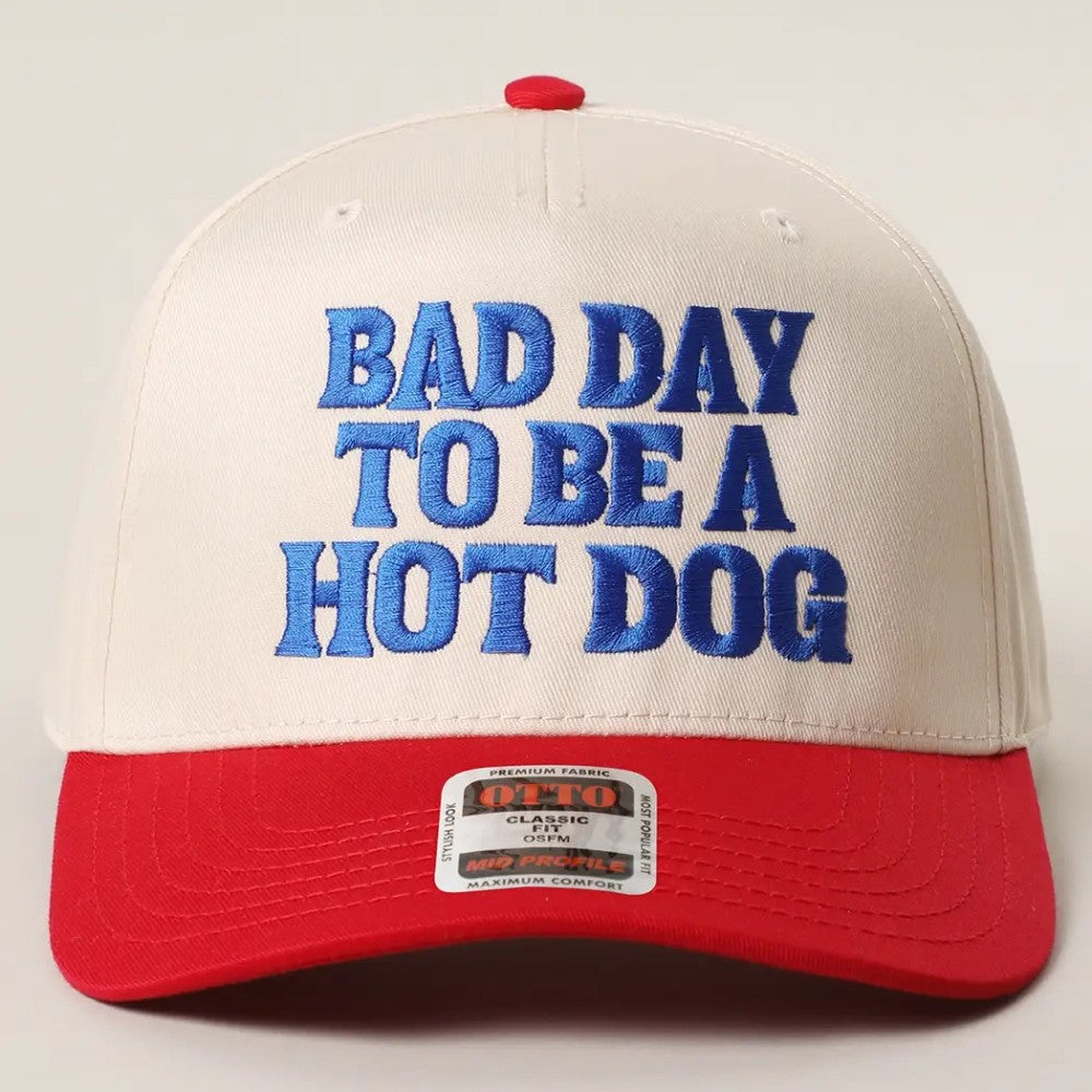 Bad Day To Be A Hot Dog Embroidered Trucker Hat|8026