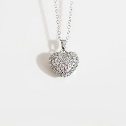 Mara Silver Heart Necklace|1341