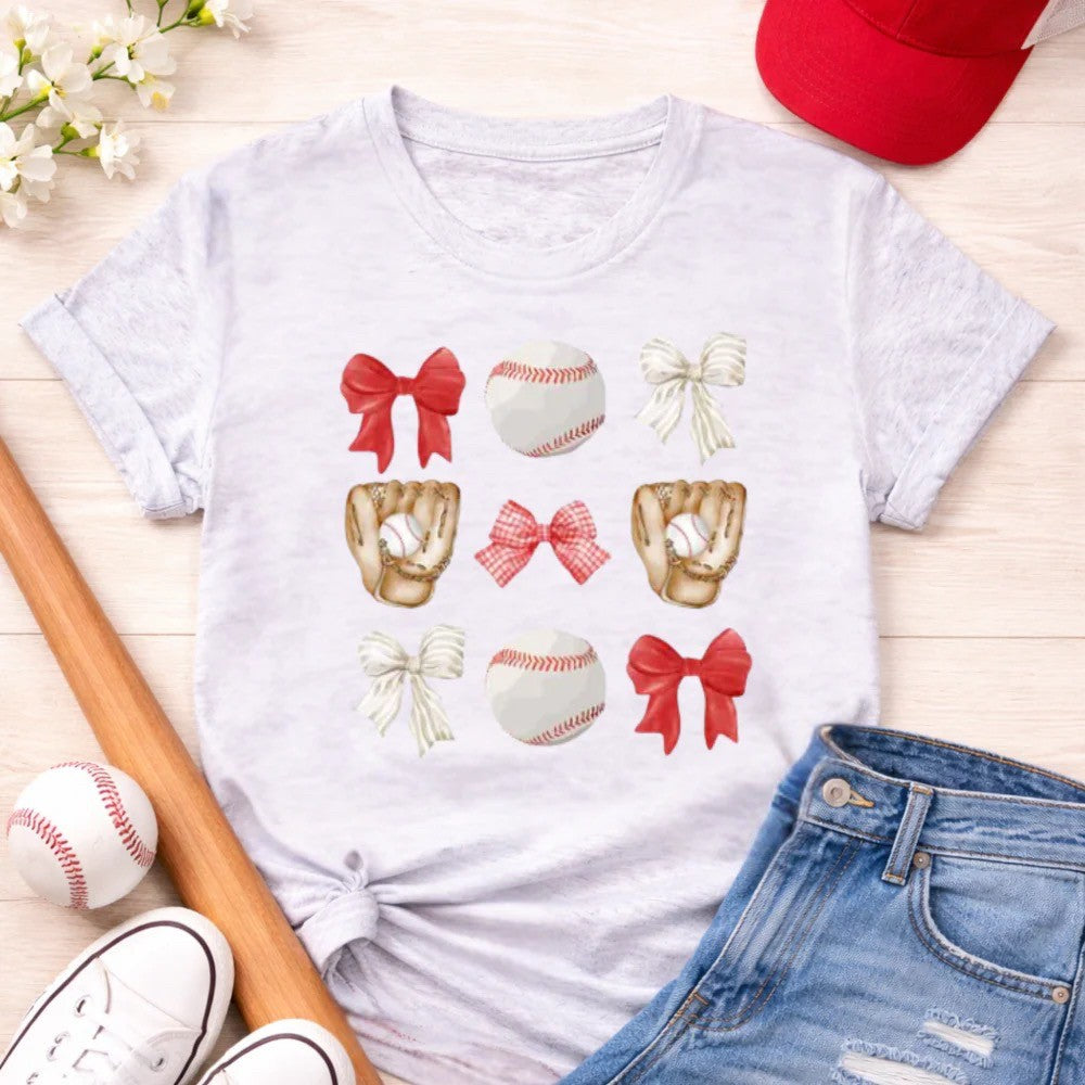 STL Baseball Bow Youth Tee|7542