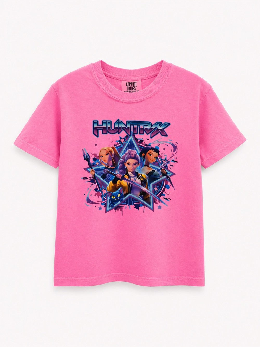 Hot Pink Huntrix Youth Tee|7623