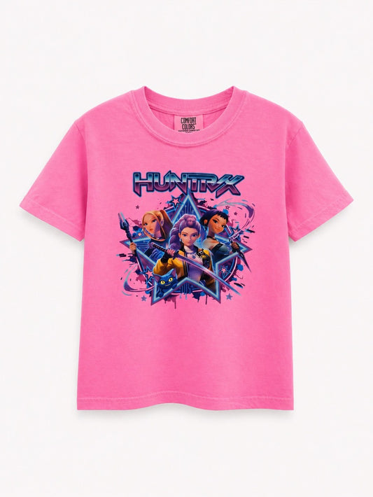 Hot Pink Huntrix Youth Tee|7623
