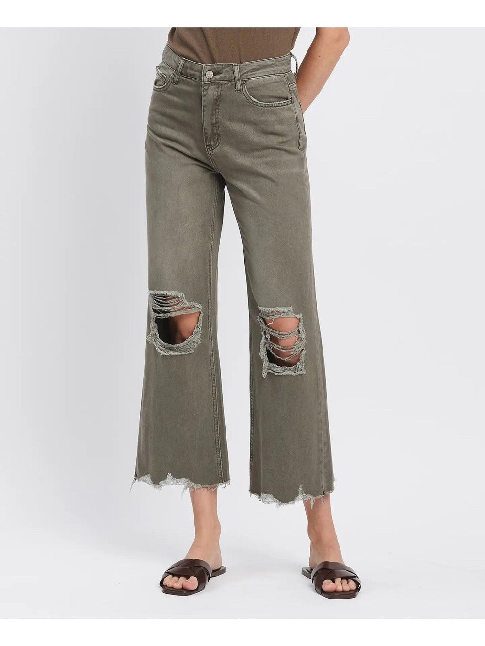 90's Vintage Super High Rise Crop|9208