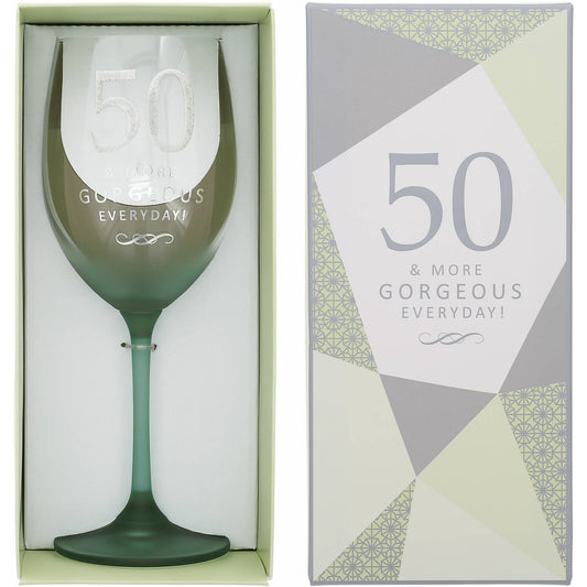 50 - Gift Boxed 19 oz Crystal Wine Glass