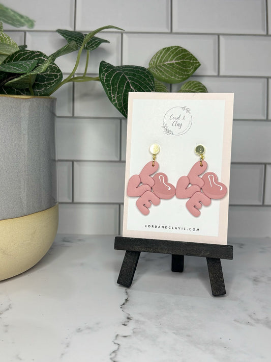 French Pink Bubbly Love Dangles|5211