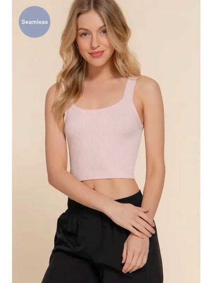 Double Scoop Ribbed Tank|7376