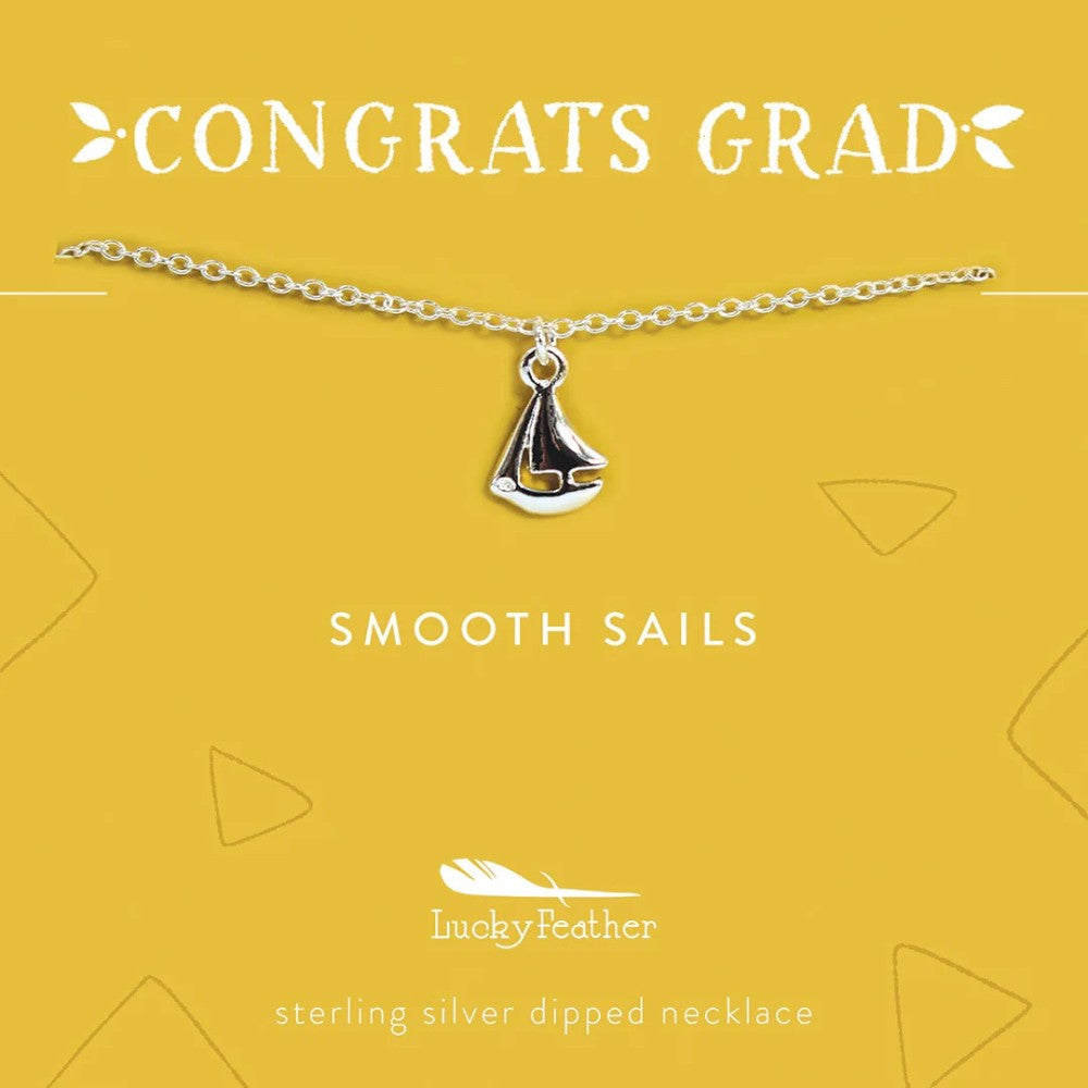 Congrats Grad Smooth Sails Necklace|7853