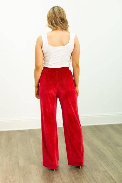 Velvet Red All Day Pants