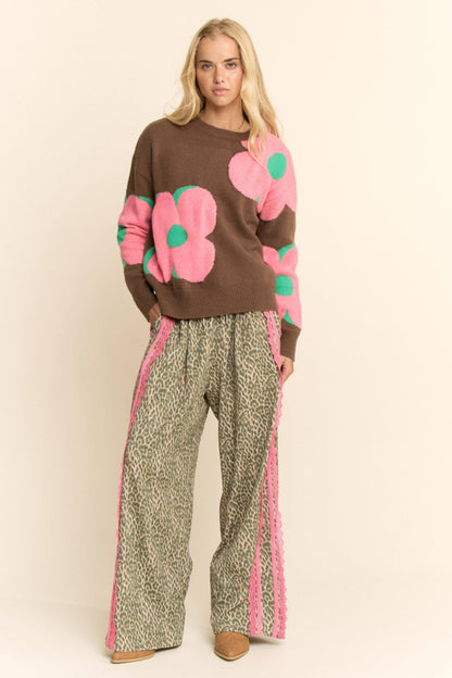 The Lacey Leopard Ribbon Pants