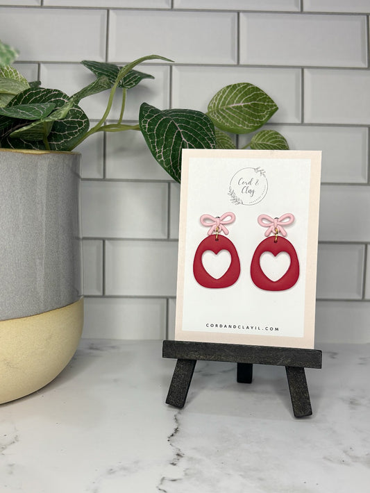 Cherry Pie Heart Outline Dangles|5203