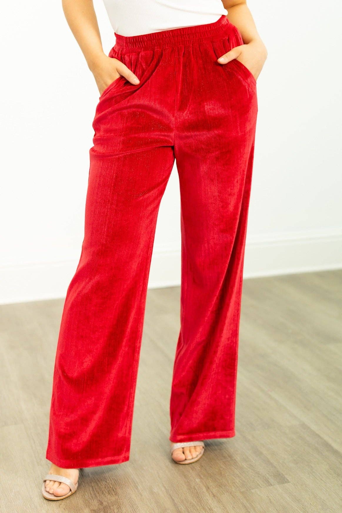 Velvet Red All Day Pants