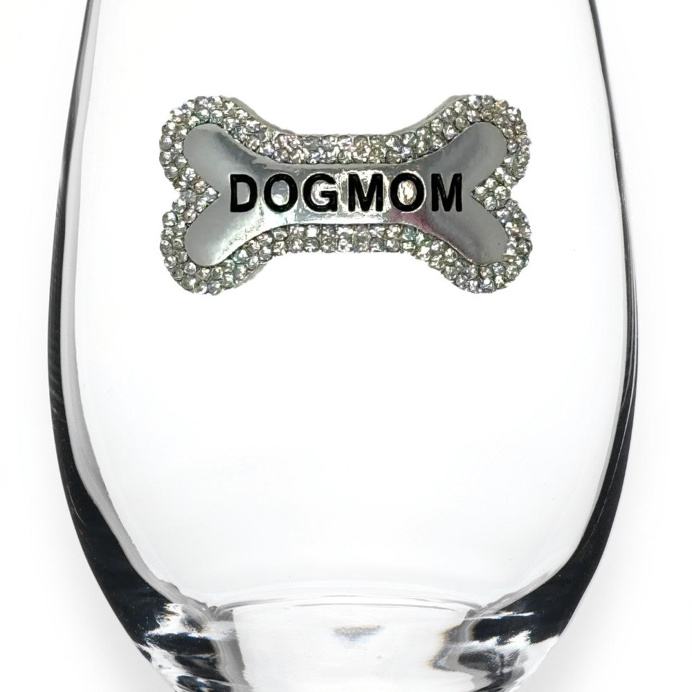 Dog Mom Stemless Wine Glass|9200
