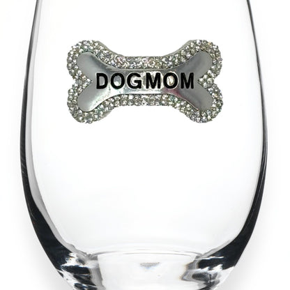 Dog Mom Stemless Wine Glass|9200