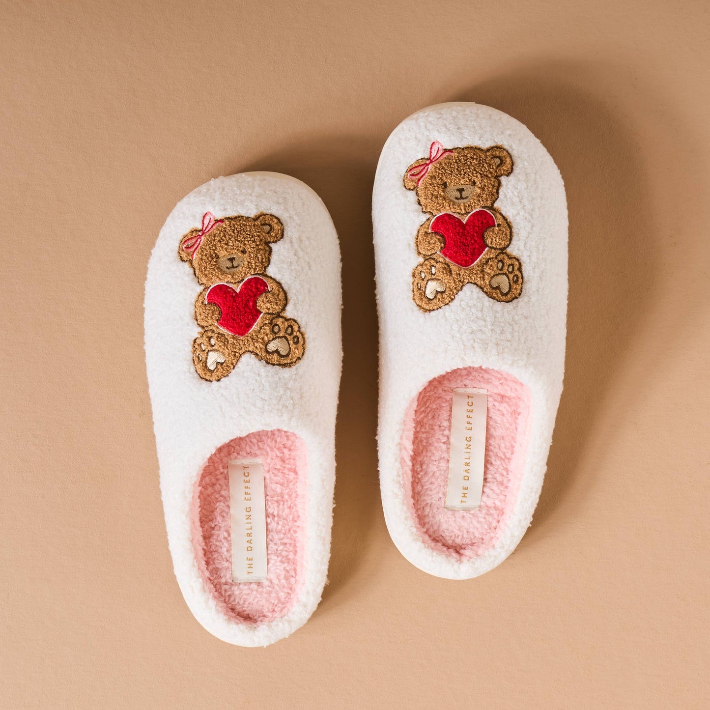 Fuzzy Slippers Teddy Bear Hugs