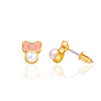 Pink Chic Bow Cutie Stud Earrings