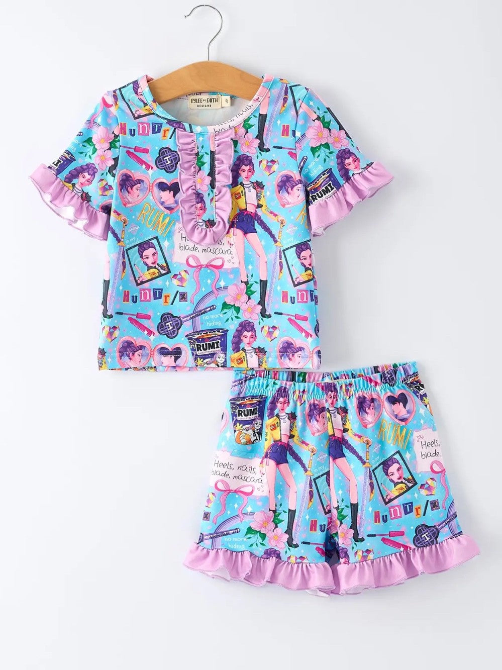 Kpop Ruffle Jammie Set|7948