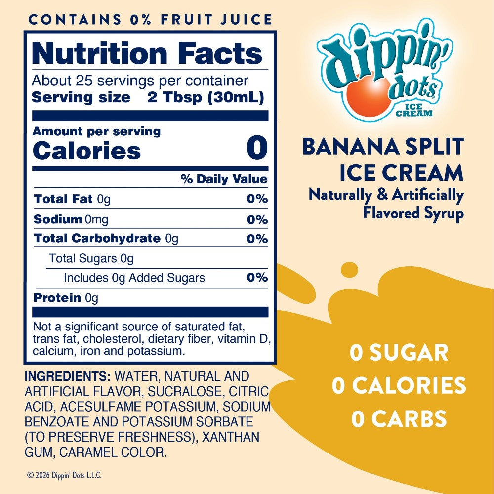Dippin' Dots® Banana Split Ice Cream Syrup|8508