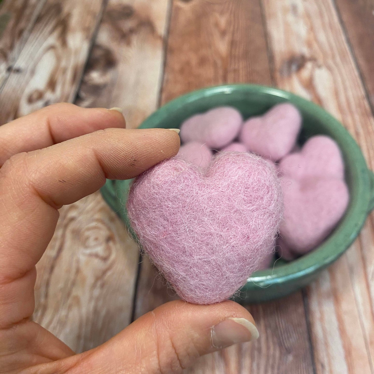 Felt Pocket Heart - Baby Pink