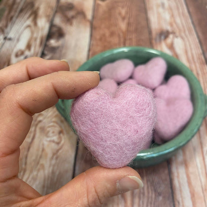 Felt Pocket Heart - Baby Pink