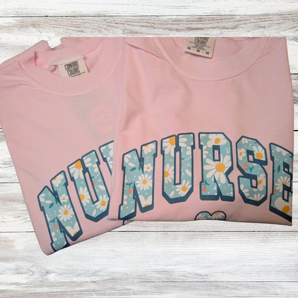 Floral Nurse Shirt - Pink|5237