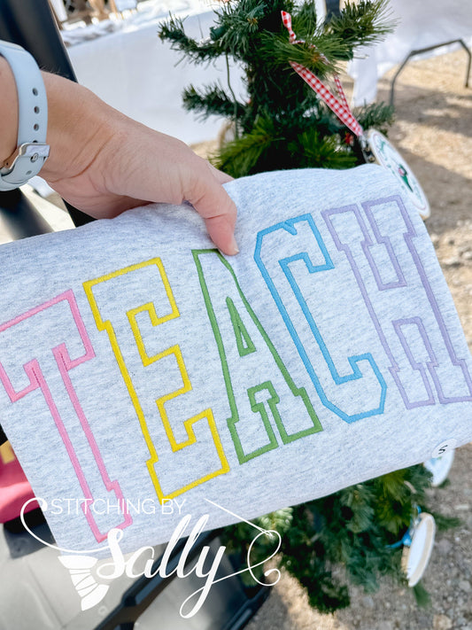 TEACH Embroidered Crew