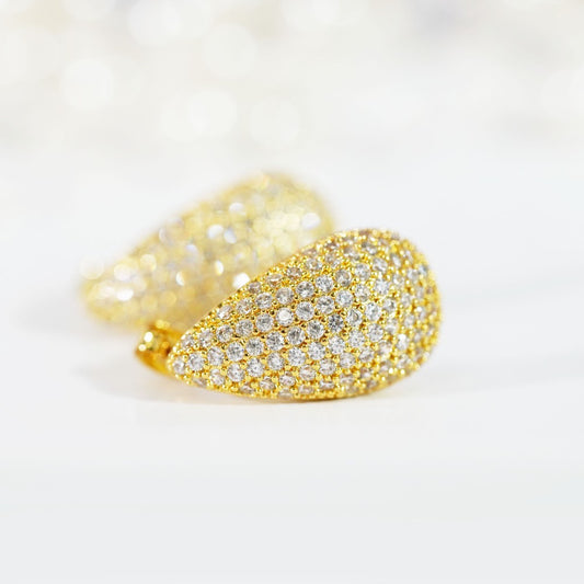 Quincy Pave Drop Earrings|1322