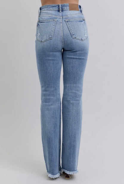 Judy Blue HW Bootcut w/ Fray|4290