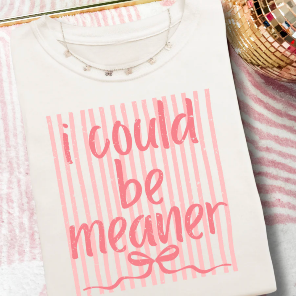I Could Be Meaner Boxy/Cropped T-Shirt|8258