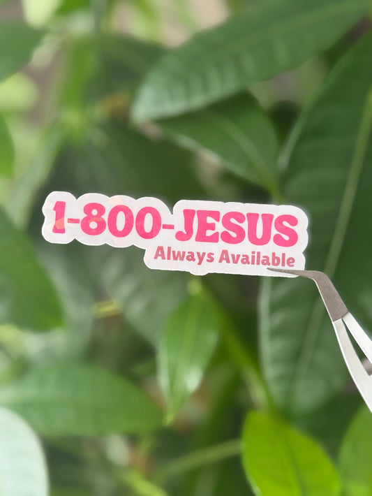 Sticker 1-800-JESUS|7419