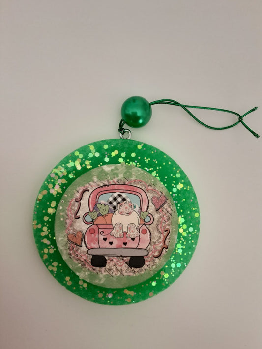 CAR FRESHIE-BUNNY TRUNK GRN|5727