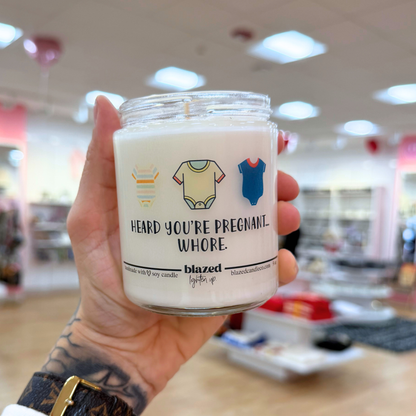 Heard You're Pregnant Candle