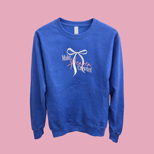Make Heaven Crowded Bow Sweatshirt