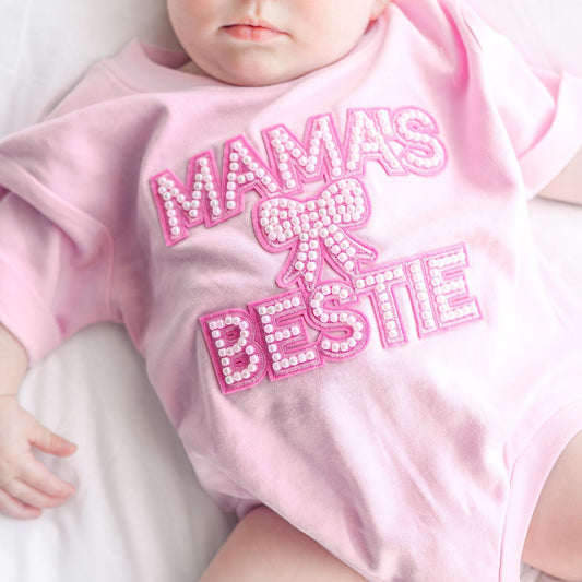 Mamas Bestie Pearled Onesie