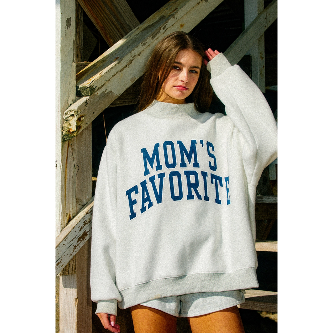 Dads/Moms Favorite Reversible Mock-Neck