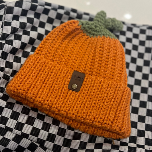 Crochet Pumpkin Beanie 6-12 month